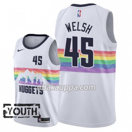 Denver Nuggets Thomas Welsh 45 2018-19 Nike City Edition Valkoinen Pelipaidat Swingman - Lasten